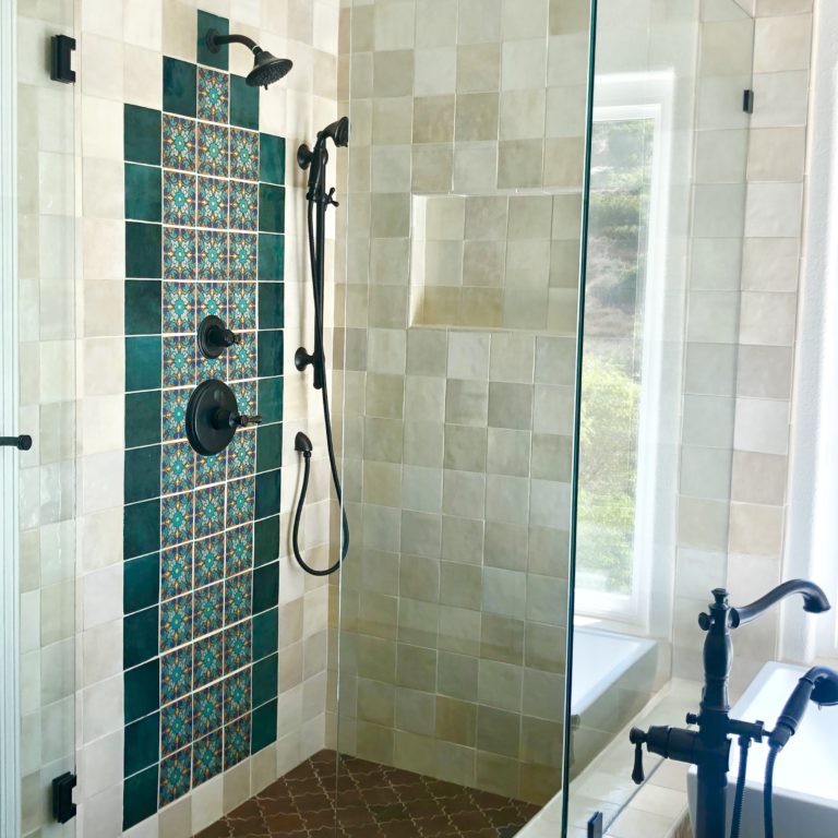 Spanish Tile Shower